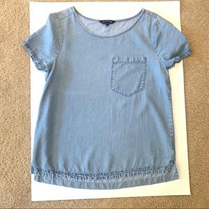 Express Denim Chambray Pocket Shit